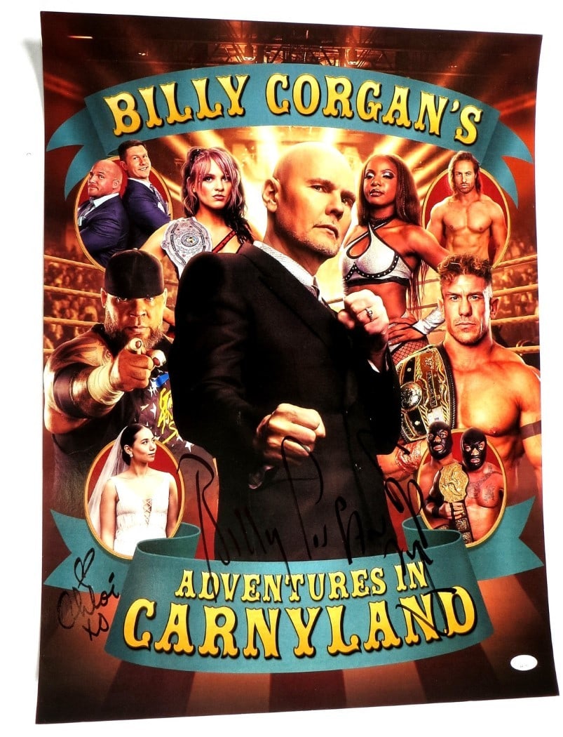 Bill Corgan Chloe Mendel Signed 20x24 Poster Smashing Pumpkins JSA (1 of 4)