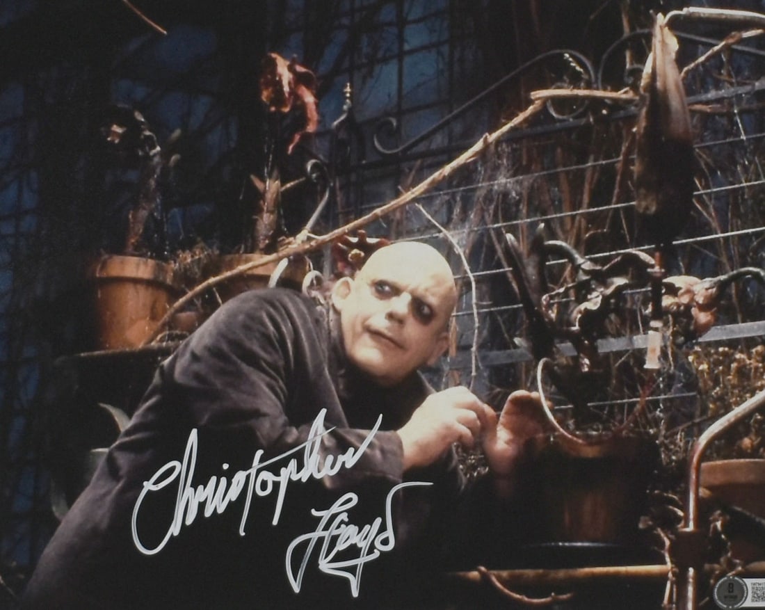 Christopher Lloyd Signed 11x14 Uncle Fester Photo Beckett Authenticated: Christopher Lloyd Signed 11x14 Uncle Fester Photo Beckett Authenticated This is an authentic signed photograph of Christopher Lloyd as Uncle Fester, measuring 11x14 inches. The autograph has been veri