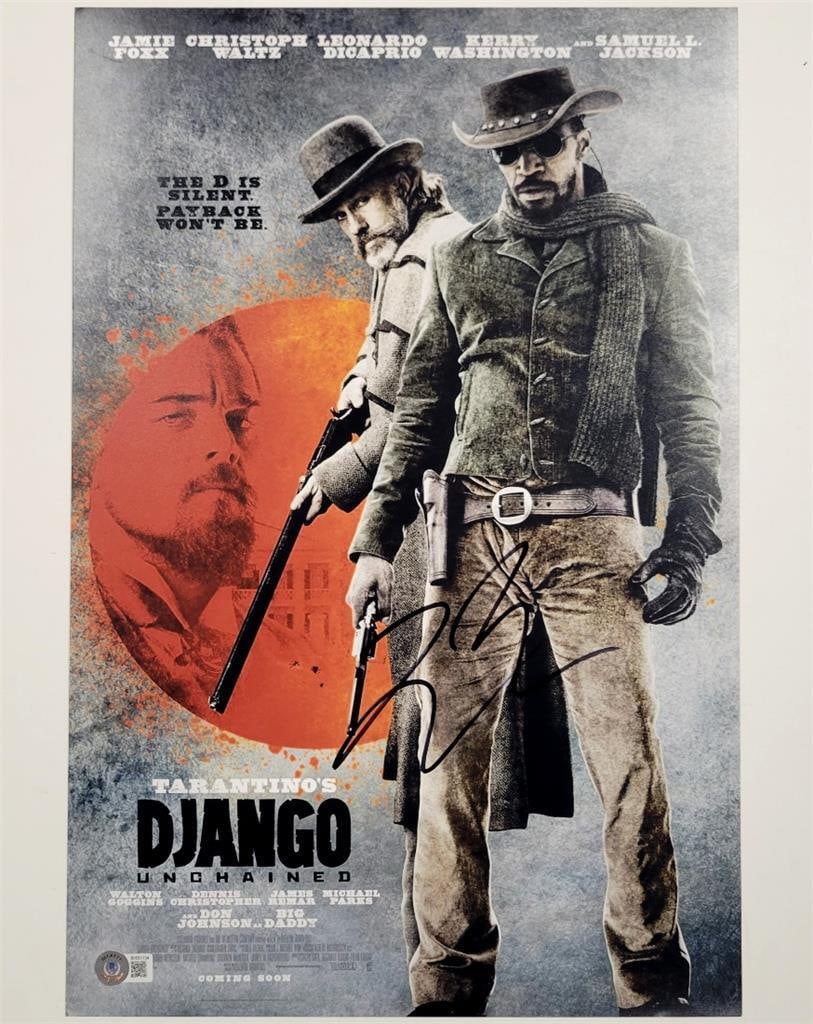 Quentin Tarantino Autographed Django Unchained 12x18 Poster Beckett Certified (1 of 3)