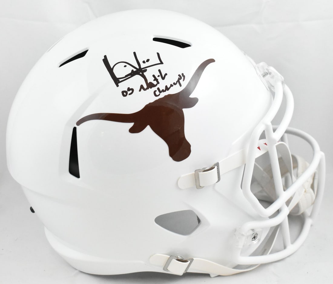 Vince Young Autographed Texas Longhorns Full Size Helmet 2005 Champs Beckett Authenticated (1 of 5)
