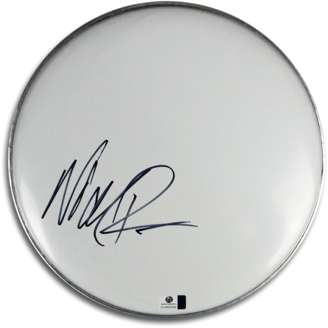 Nick Rhodes Autographed 10 Inch White Drumhead Duran Duran Global Authentics (1 of 3)