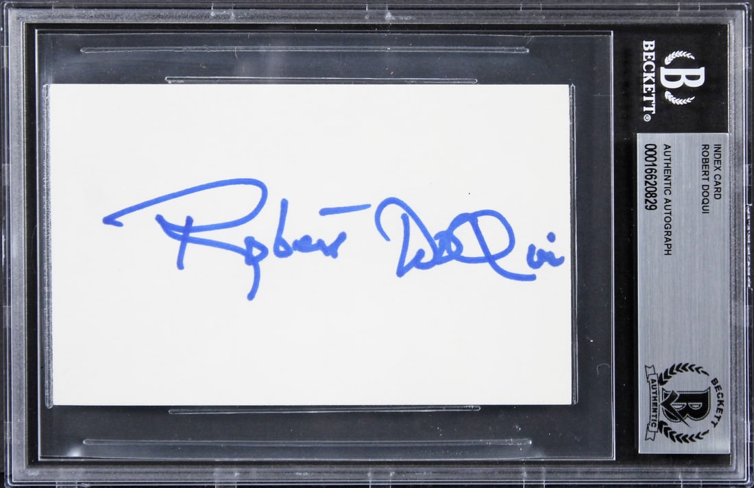 Robert DoQui Coffy Signed 3x5 Index Card Beckett Authenticated (1 of 2)