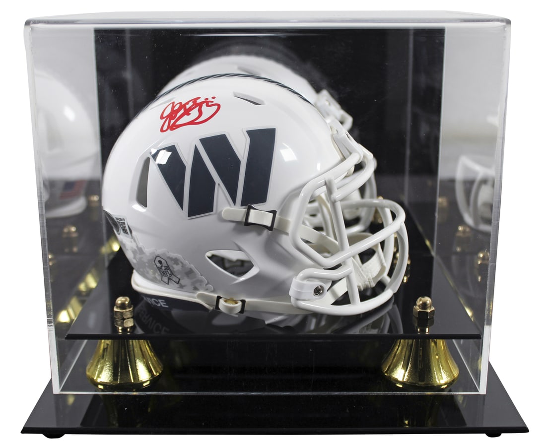 John Riggins Signed Washington Commanders Mini Helmet in Display Case Beckett Authenticated (1 of 3)