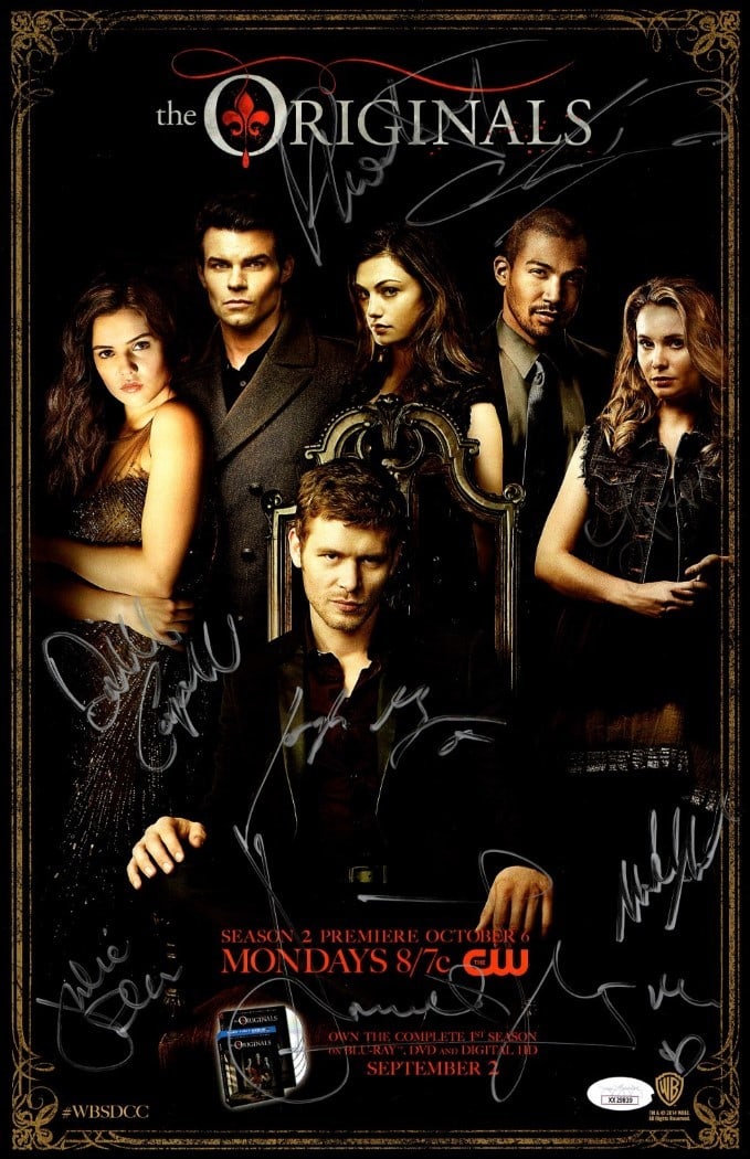 The Originals Multi Signed 11x17 Poster JSA Authenticated 8 Autographs: The Originals Multi Signed 11x17 Poster JSA Authenticated 8 Autographs This multi-autographed 11x17 poster from the popular series 'The Originals' features signatures from notable cast members includi