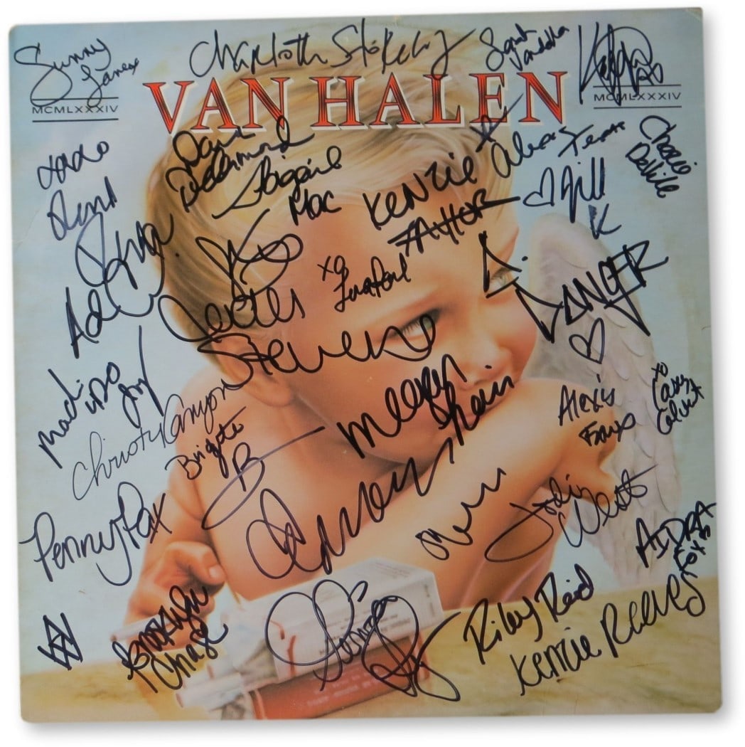 AVN Adult Stars Signed Album Cover 30 Signatures Ginger Lynn Riley Reid: AVN Adult Stars Signed Album Cover 30 Signatures Ginger Lynn Riley Reid This AVN Adult Stars Autographed Record Album Cover showcases an impressive collection of 30 signatures from renowned adult film