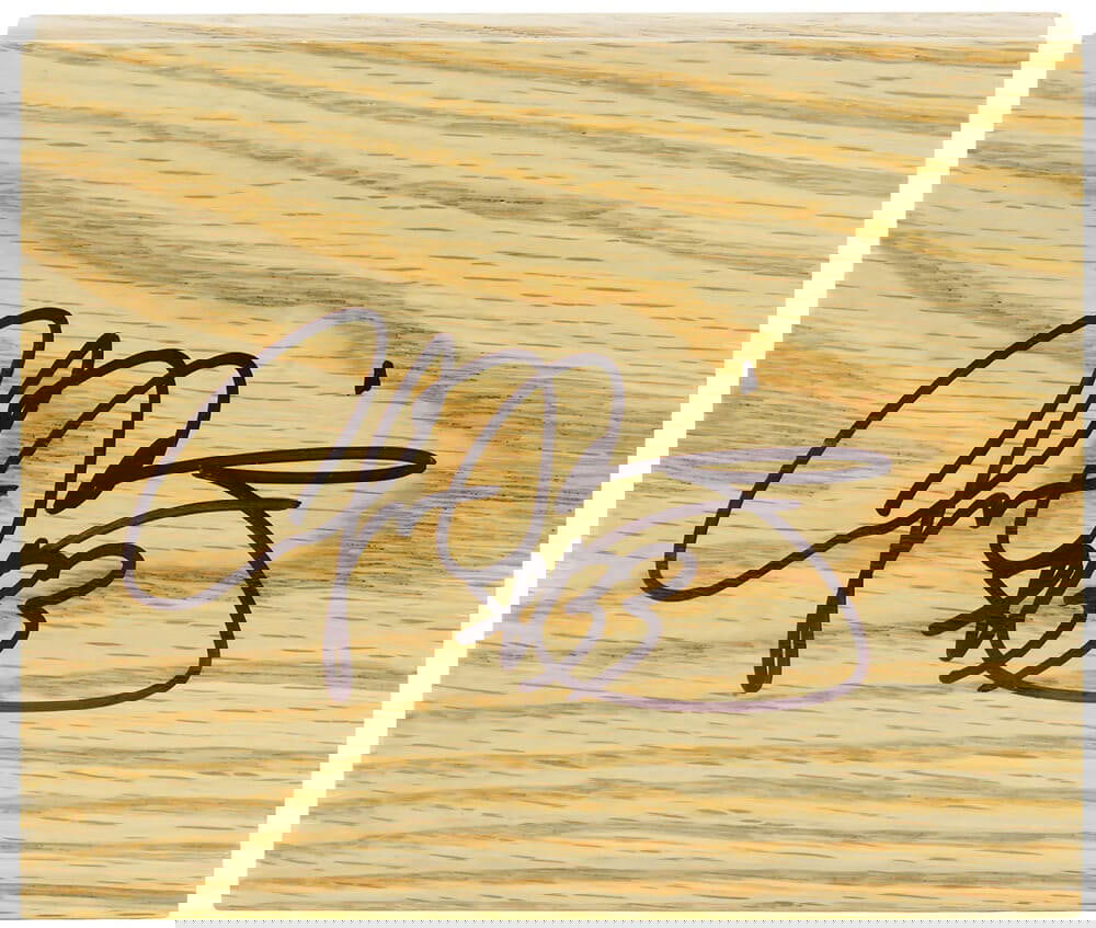 Alonzo Mourning Signed 5x6 Wood Floor Piece Miami Heat COA: Alonzo Mourning Signed 5x6 Wood Floor Piece Miami Heat COA This is an authentic Alonzo Mourning signed 5x6 inch wood floor piece, a unique collectible for any basketball fan. The item features the sig