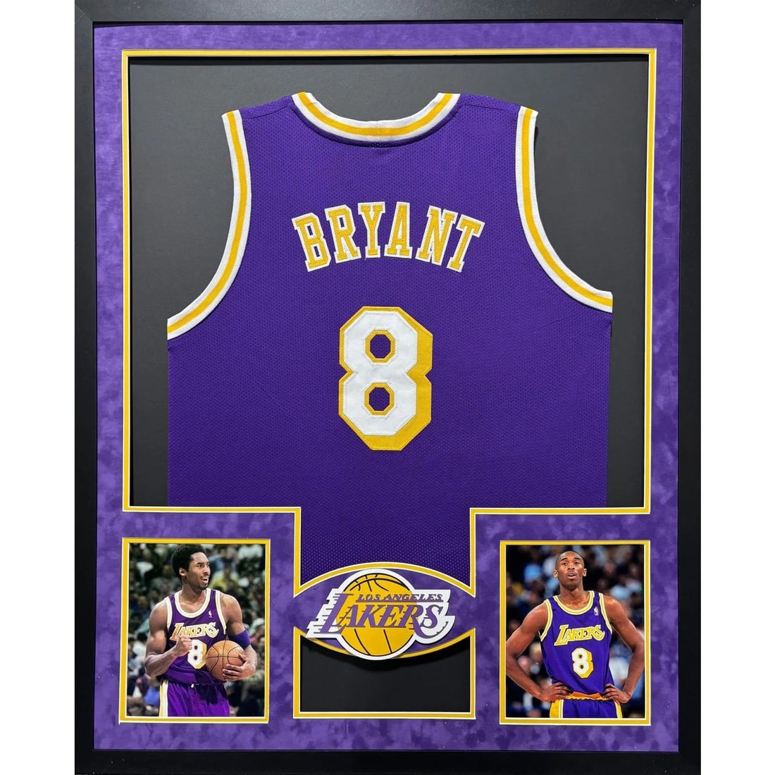 Framed Los Angeles Lakers Kobe Bryant Purple Jersey Display Unsigned (1 of 1)