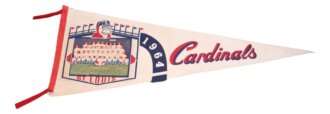 1964 St. Louis Cardinals Baseball 29 Inch Vintage Photo Pennant (1 of 5)