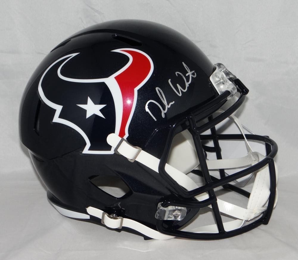 Deshaun Watson Autographed Houston Texans Full Size Speed Helmet JSA Authenticated Silver (1 of 2)