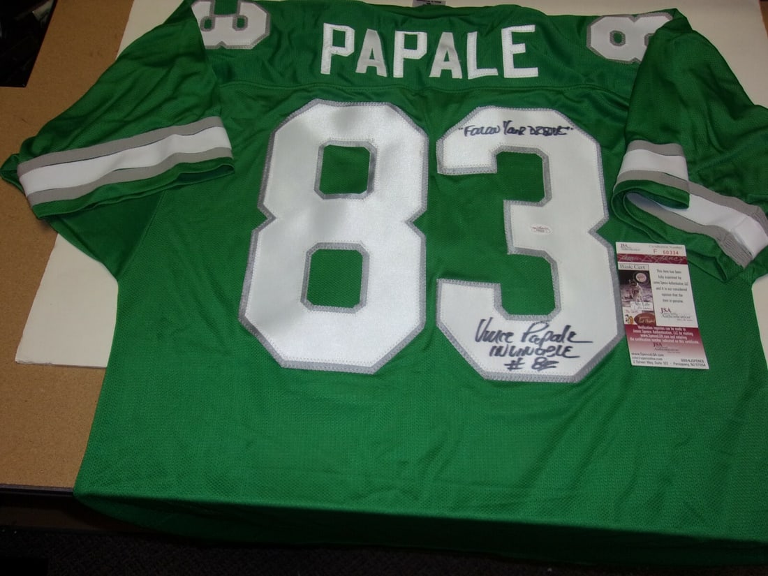 Vince Papale Signed Philadelphia Eagles Jersey with JSA COA Authentic Autograph (1 of 2)
