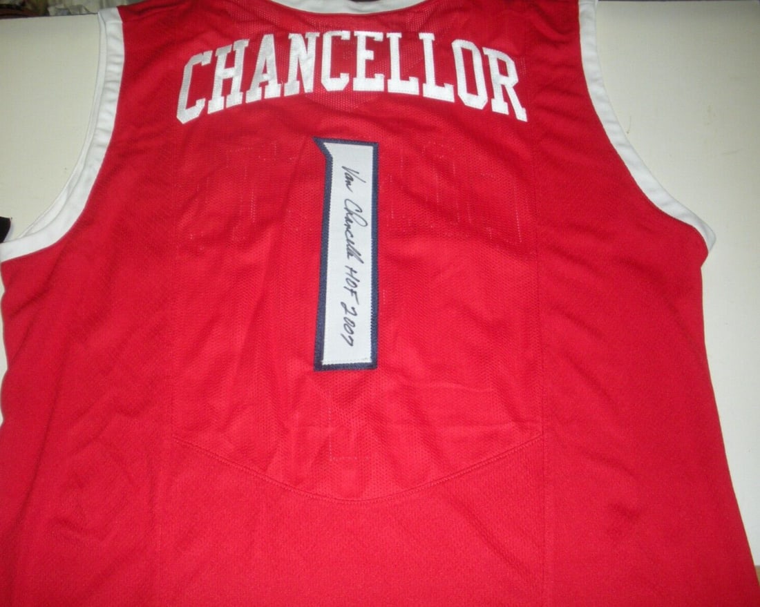 Van Chancellor Signed Nike Houston Comets Jersey with JSA COA (1 of 2)