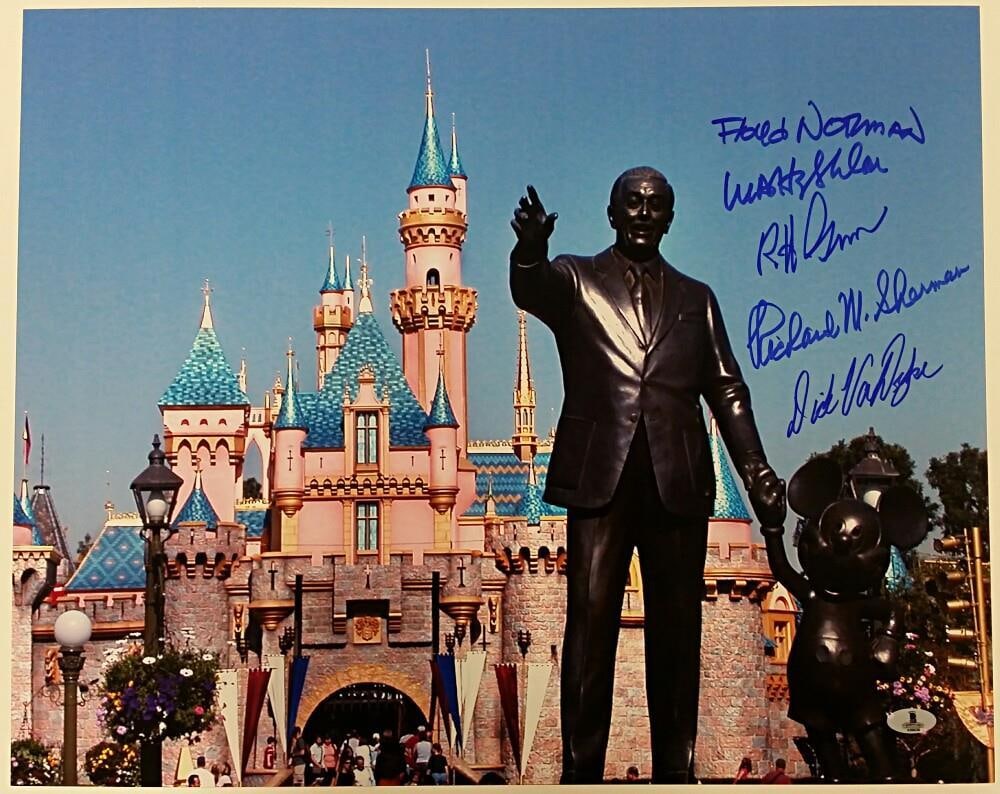 Dick Van Dyke Richard Sherman Signed Disney 16x20 Photo Beckett Authenticated: Dick Van Dyke Richard Sherman Signed Disney 16x20 Photo Beckett Authenticated This captivating 16x20 photo features the signatures of iconic figures Dick Van Dyke, Richard Sherman, and Floyd Norman. E