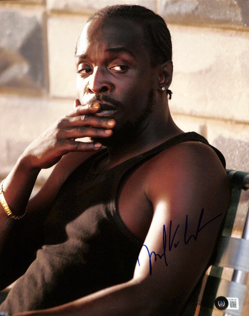 Michael K. Williams Signed 11x14 Photo Omar The Wire Beckett Grade 10: Michael K. Williams Signed 11x14 Photo Omar The Wire Beckett Grade 10 This stunning 11x14 photograph features actor Michael K. Williams in his iconic role as Omar from the acclaimed TV series The Wire