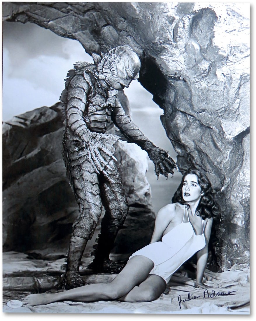 Julie Adams Signed 16x20 Photo Creature from the Black Lagoon JSA Authenticated: Julie Adams Signed 16x20 Photo Creature from the Black Lagoon JSA Authenticated Celebrate classic cinema with this stunning 16X20 photograph of Julie Adams, known for her iconic role in 'Creature from