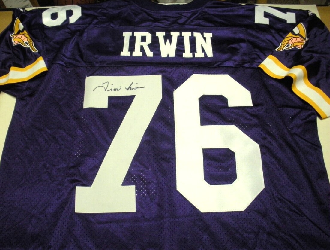 Tim Irwin Signed Minnesota Vikings Reebok Jersey with COA (1 of 2)