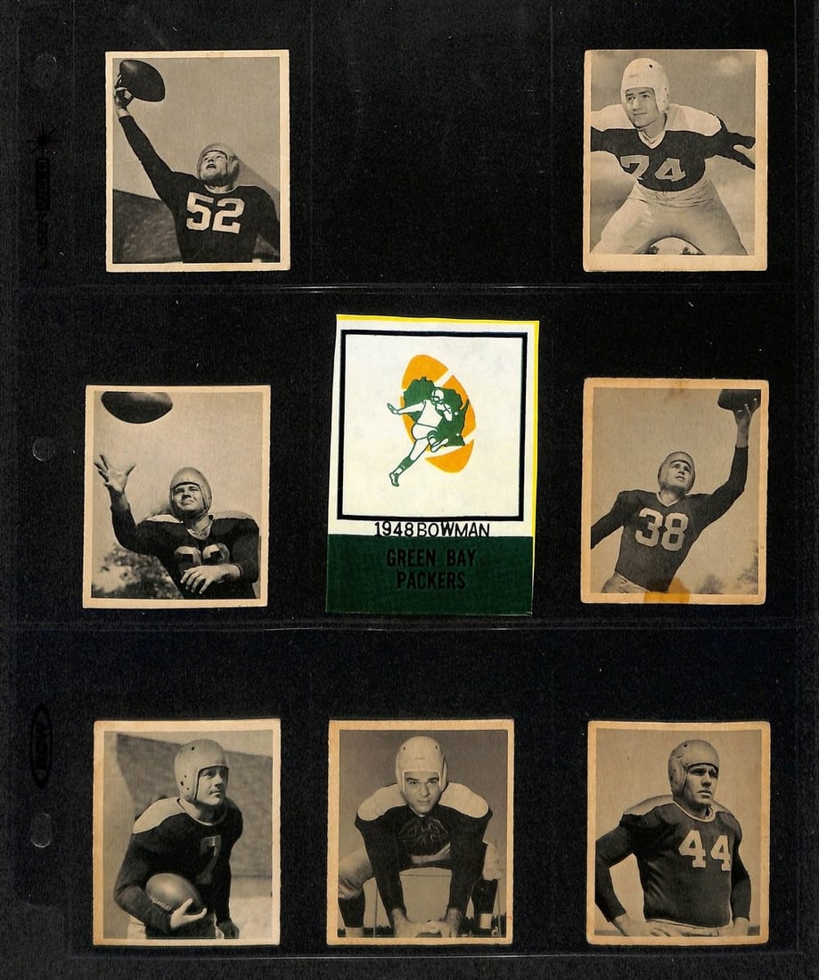 1948 Bowman Green Bay Packers Football Card Set 7 of 10 (1 of 2)