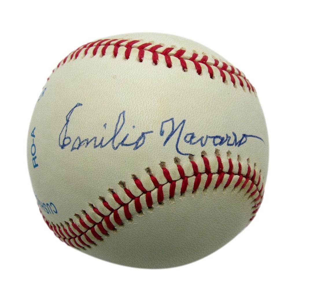 Emilio Navarro Signed ONL Baseball Cuban Stars East PSA/DNA Authenticated (1 of 3)