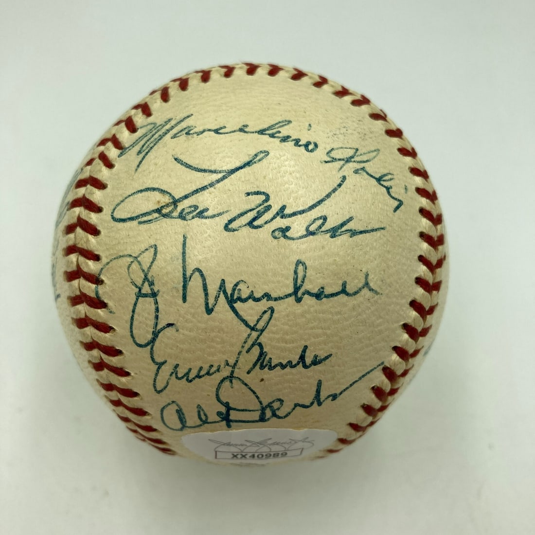 1958 Chicago Cubs Team Signed Baseball with Ernie Banks JSA Authenticated (1 of 10)