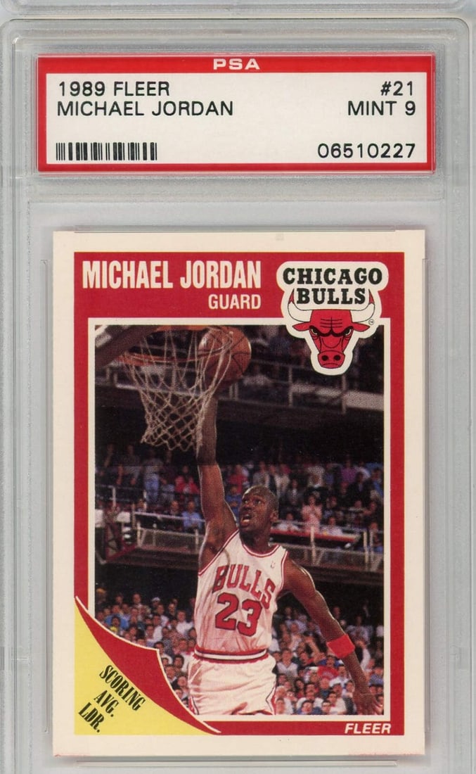 1989 Fleer Michael Jordan #21 Basketball Card PSA 9 Mint Authentic (1 of 2)