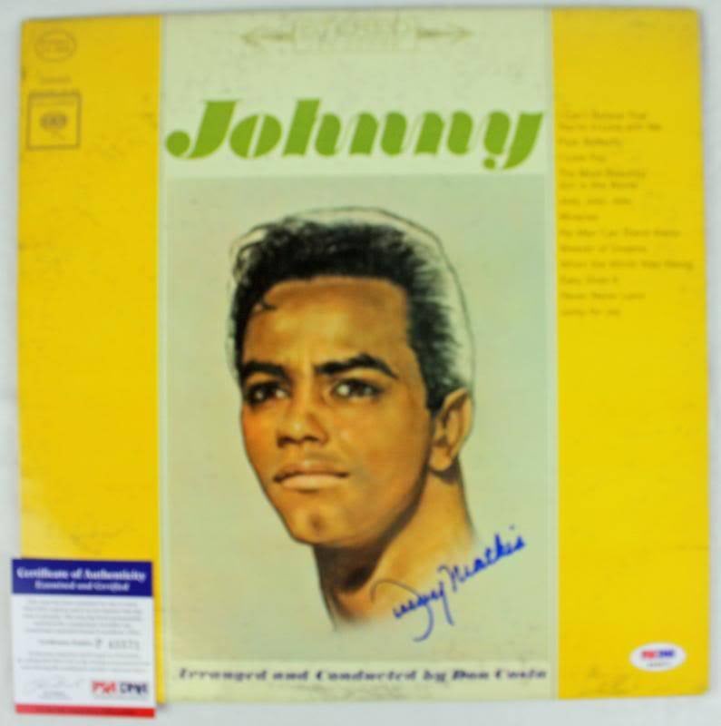 Johnny Mathis Signed Album Cover PSA/DNA Authentic (1 of 1)