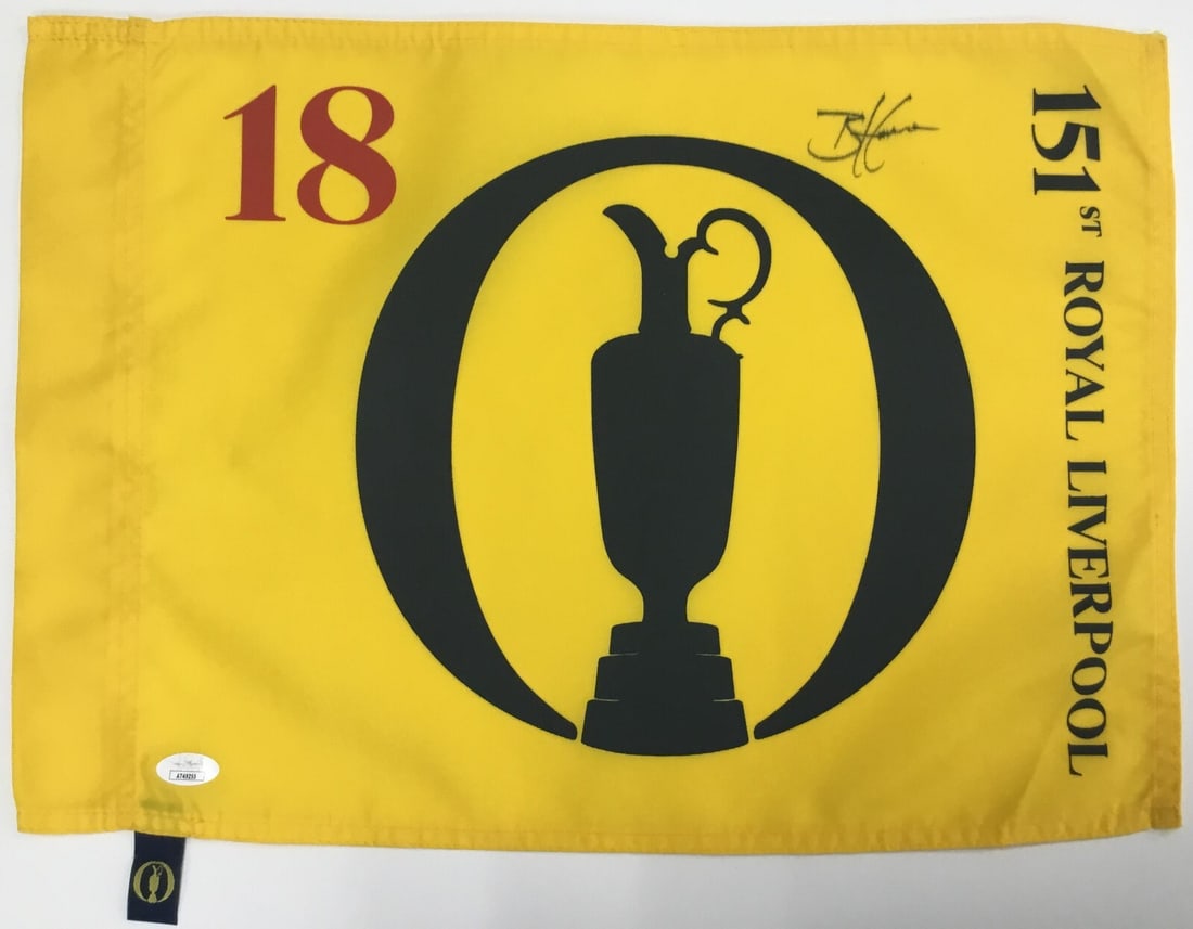 Brian Harman Signed Flag The Open 151st Royal Liverpool JSA AT49255 (1 of 4)