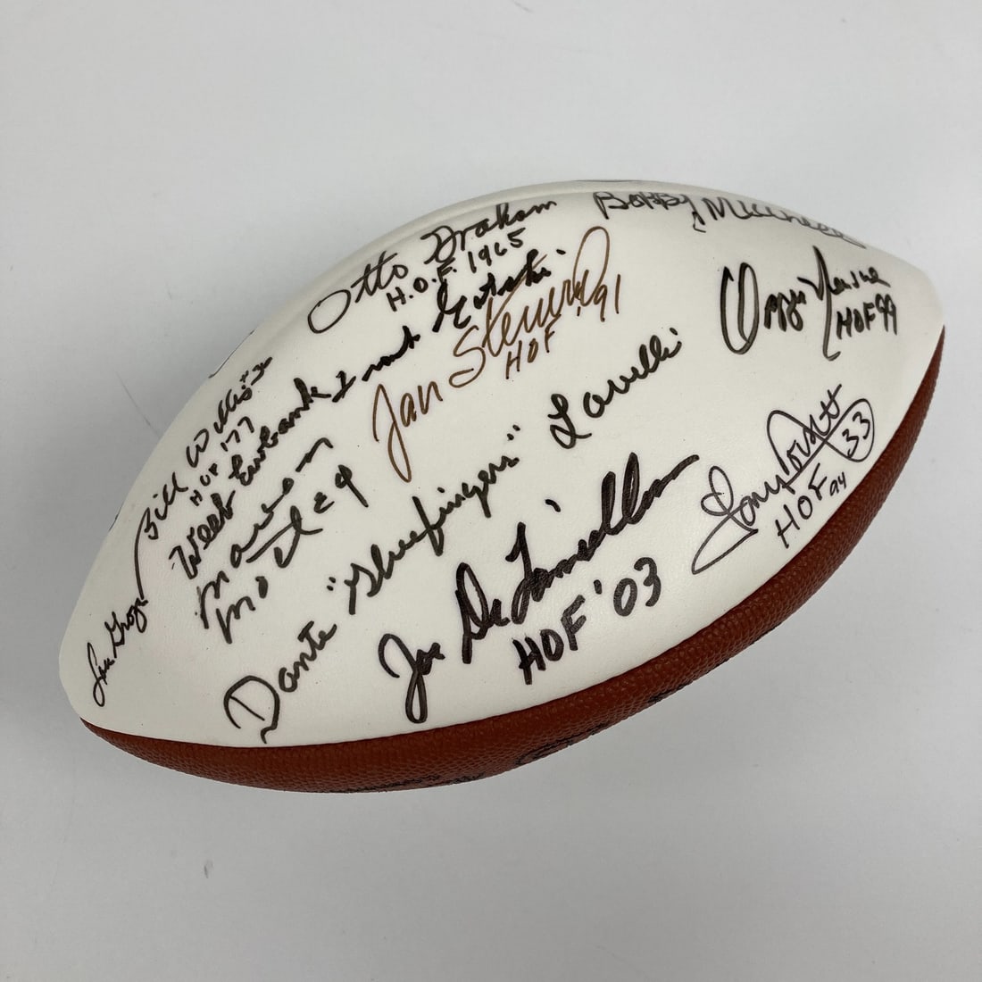 Hall Of Fame Multi Signed NFL Wilson Football 32 Signatures (1 of 7)