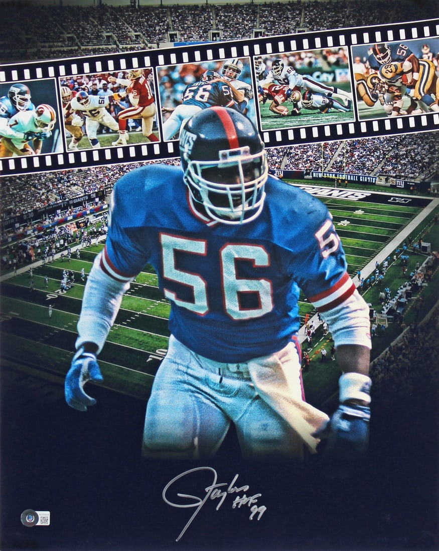 Lawrence Taylor Signed 16x20 Photo HOF 99 New York Giants BAS Authenticated (1 of 2)