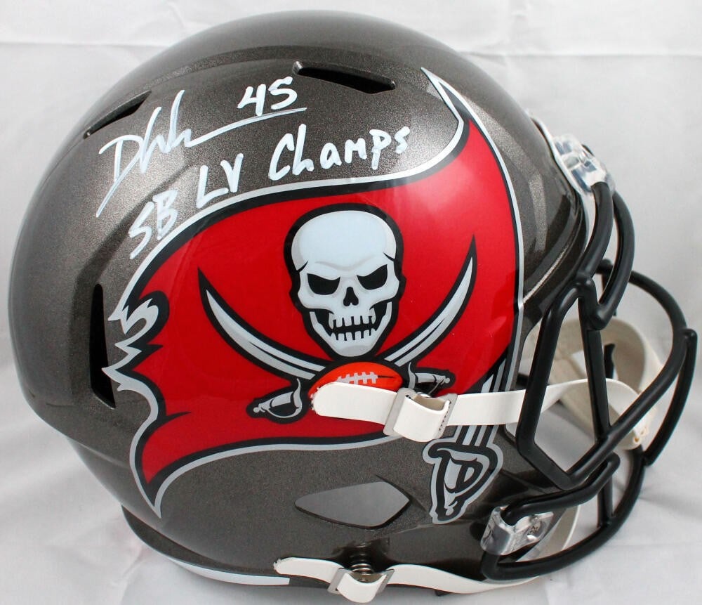 Devin White Autographed Tampa Bay Buccaneers Full Size Speed Helmet Beckett Certified (1 of 7)