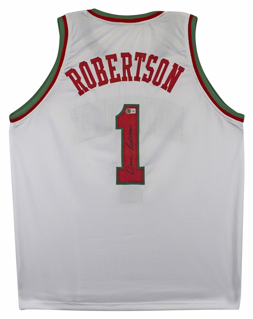 Oscar Robertson Signed Milwaukee Bucks Jersey BAS Authenticated (1 of 2)