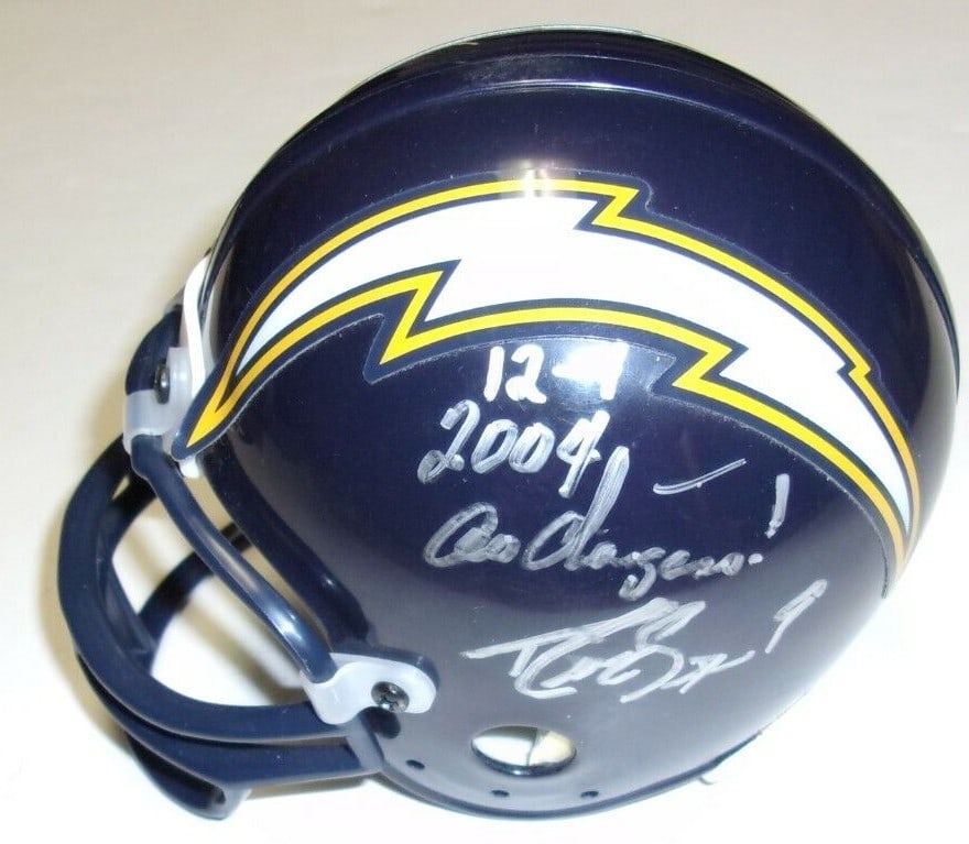 Drew Brees Signed San Diego Chargers Mini Helmet 1994 COA (1 of 5)