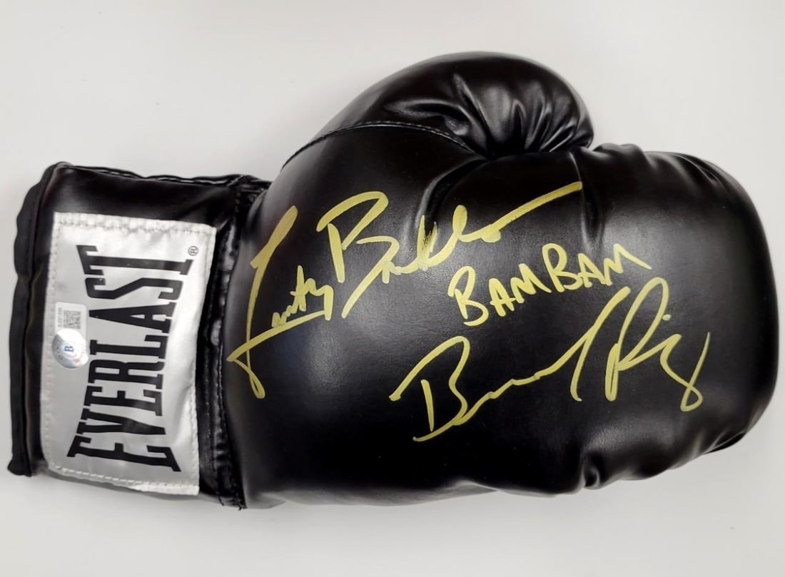 Timothy Bradley Bam Bam Rios Signed Boxing Glove Beckett BAS (1 of 4)