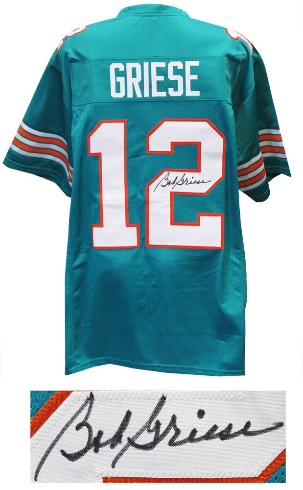 Bob Griese Miami Dolphins Signed Teal Jersey with COA (1 of 2)
