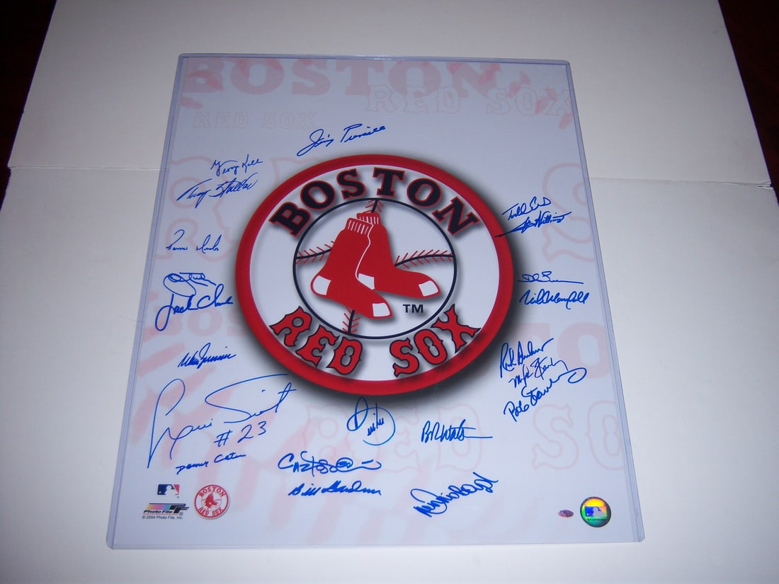 Signed 16x20 Red Sox Photo Kell Tiant Clark Piersall With COA (1 of 1)
