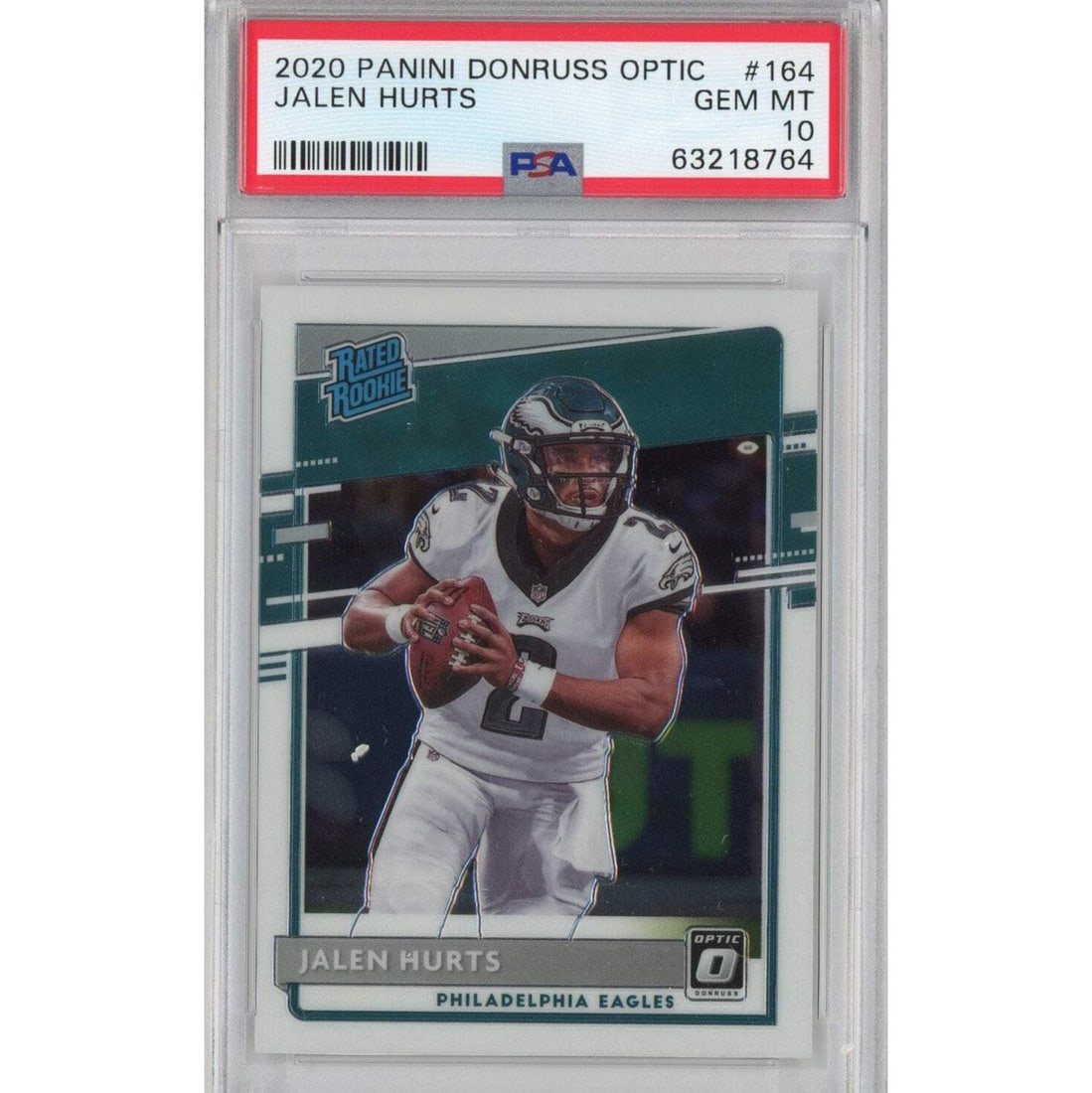2020 Panini Donruss Optic Jalen Hurts #164 Rookie Football Card PSA 10 (1 of 2)