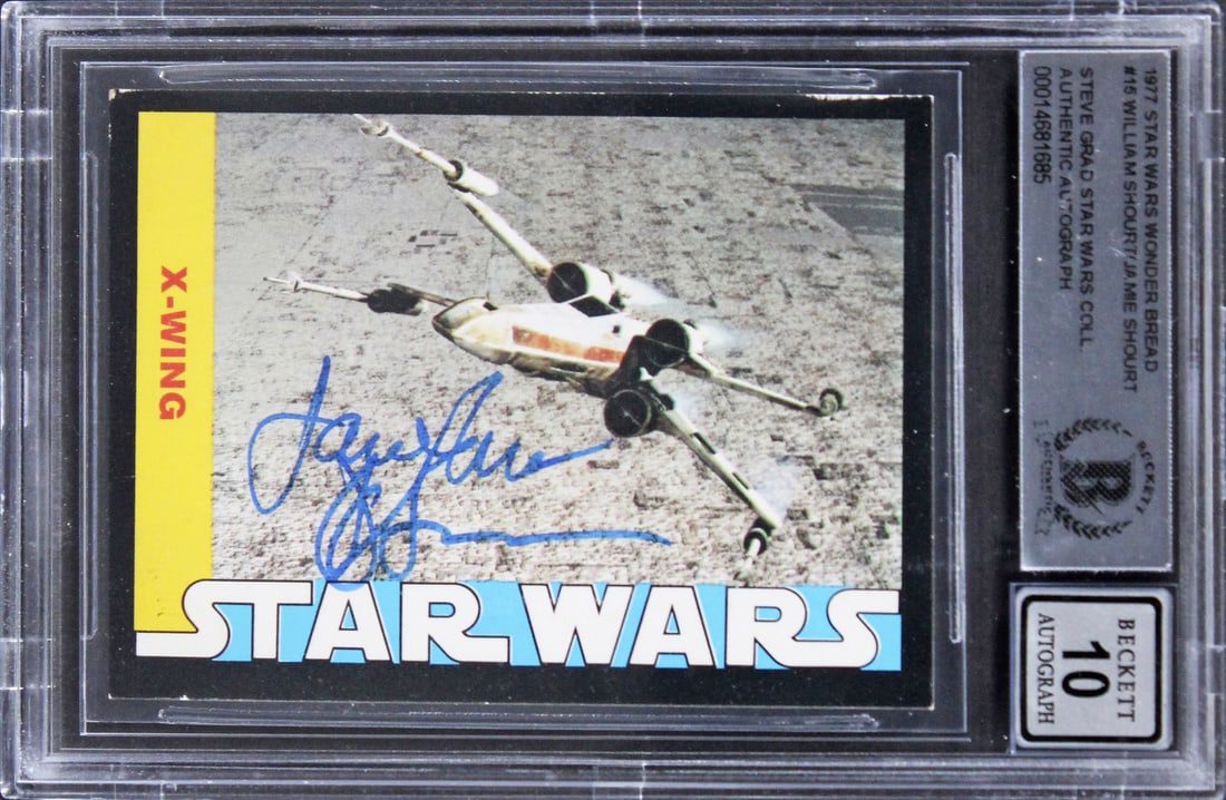 1977 Star Wars WB #15 Card Signed by William & Jamie Shourt Gem Mint 10 BAS (1 of 2)