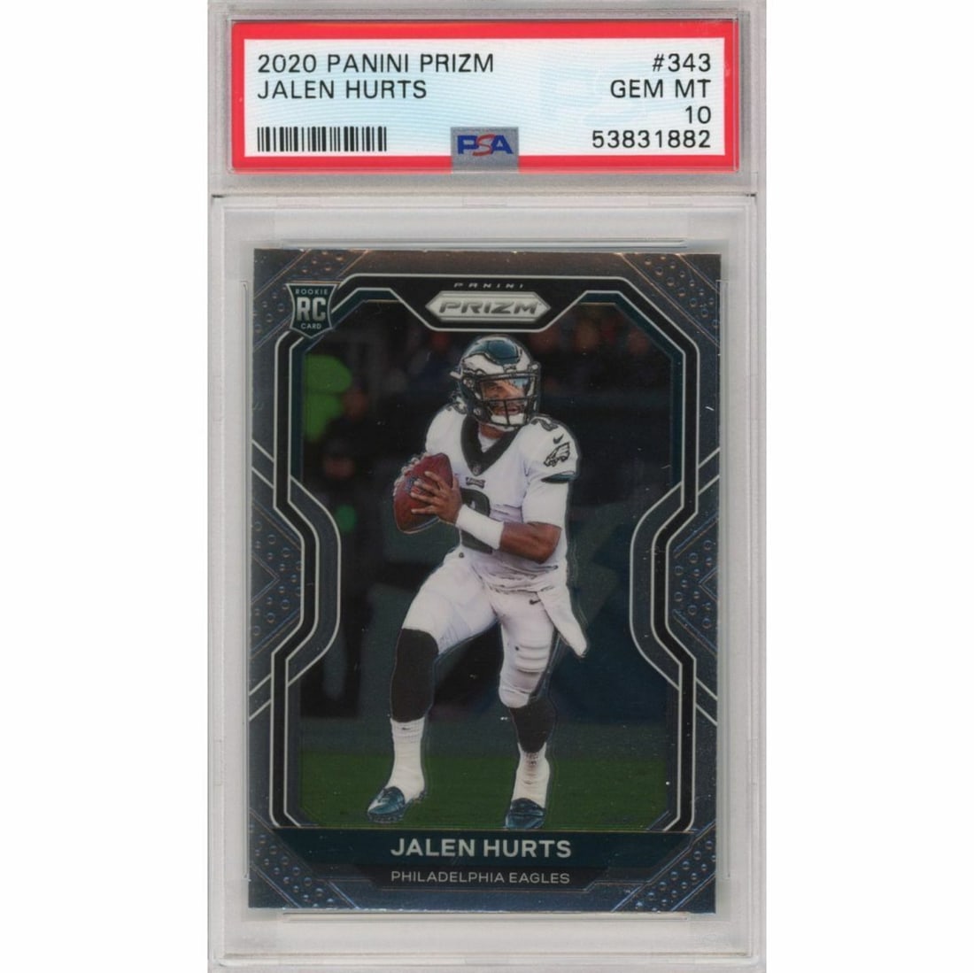 2020 Panini Prizm Jalen Hurts Rookie Card PSA 10 Gem Mint (1 of 2)