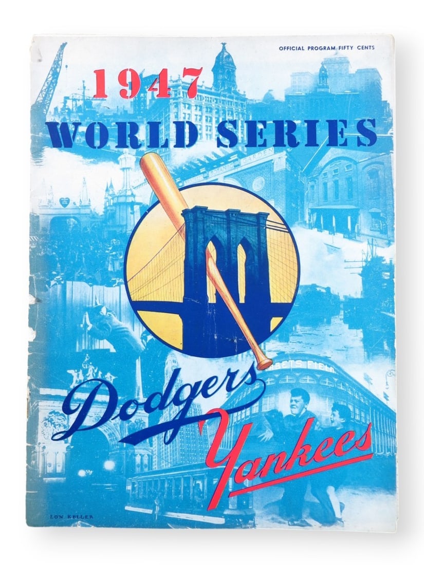 1947 World Series Program Dodgers vs Yankees Game 4 Jackie Robinson (1 of 5)