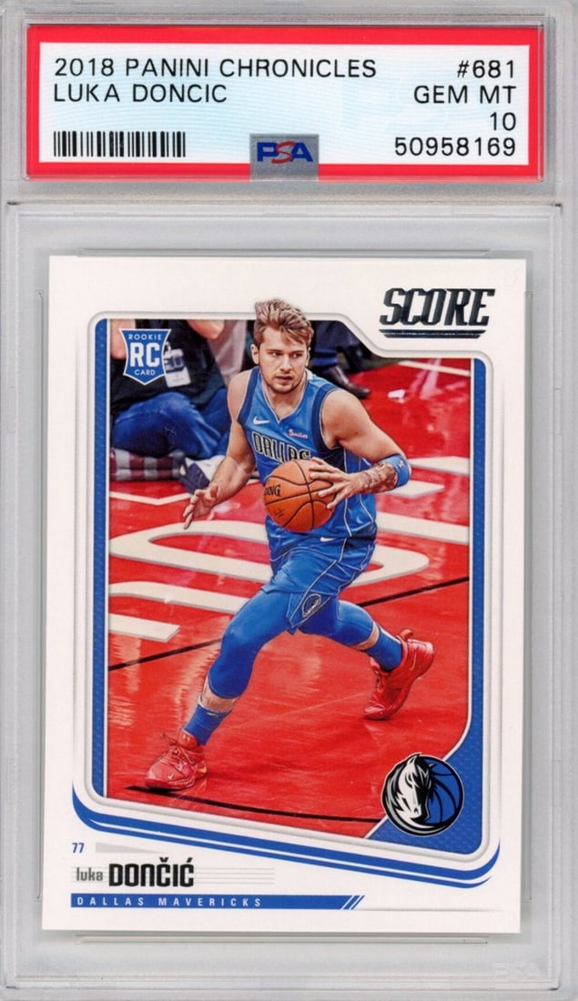 2018-19 Panini Chronicles Luka Doncic #681 Rookie PSA 10 Gem Mint Basketball Card (1 of 2)