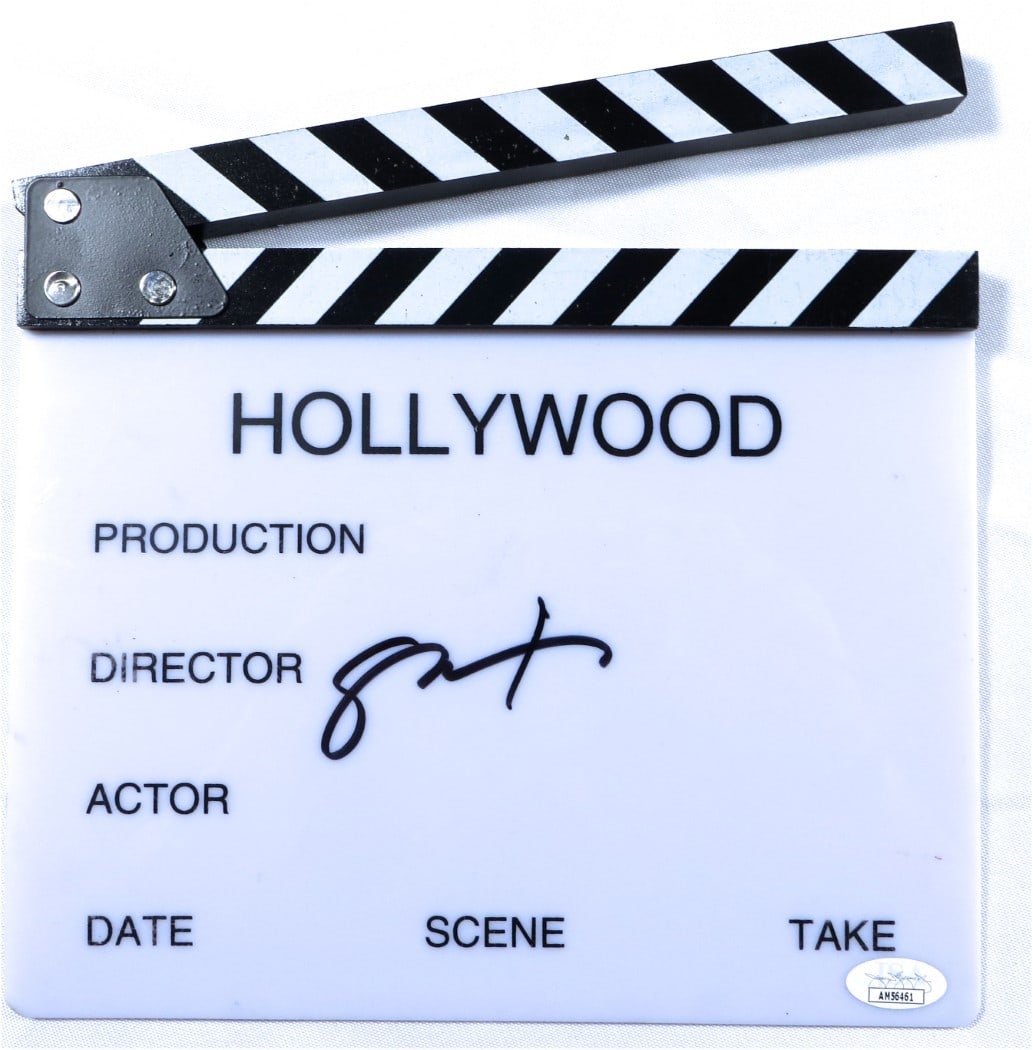 Gus Van Sant Autographed Clapper from Good Will Hunting JSA Certified: Gus Van Sant Autographed Clapper from Good Will Hunting JSA Certified This authentic movie clapper has been signed by acclaimed director Gus Van Sant, known for his work on the iconic film 'Good Will