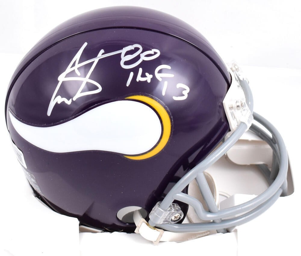 Cris Carter Signed Mini Helmet Minnesota Vikings HOF Beckett Authentication (1 of 3)