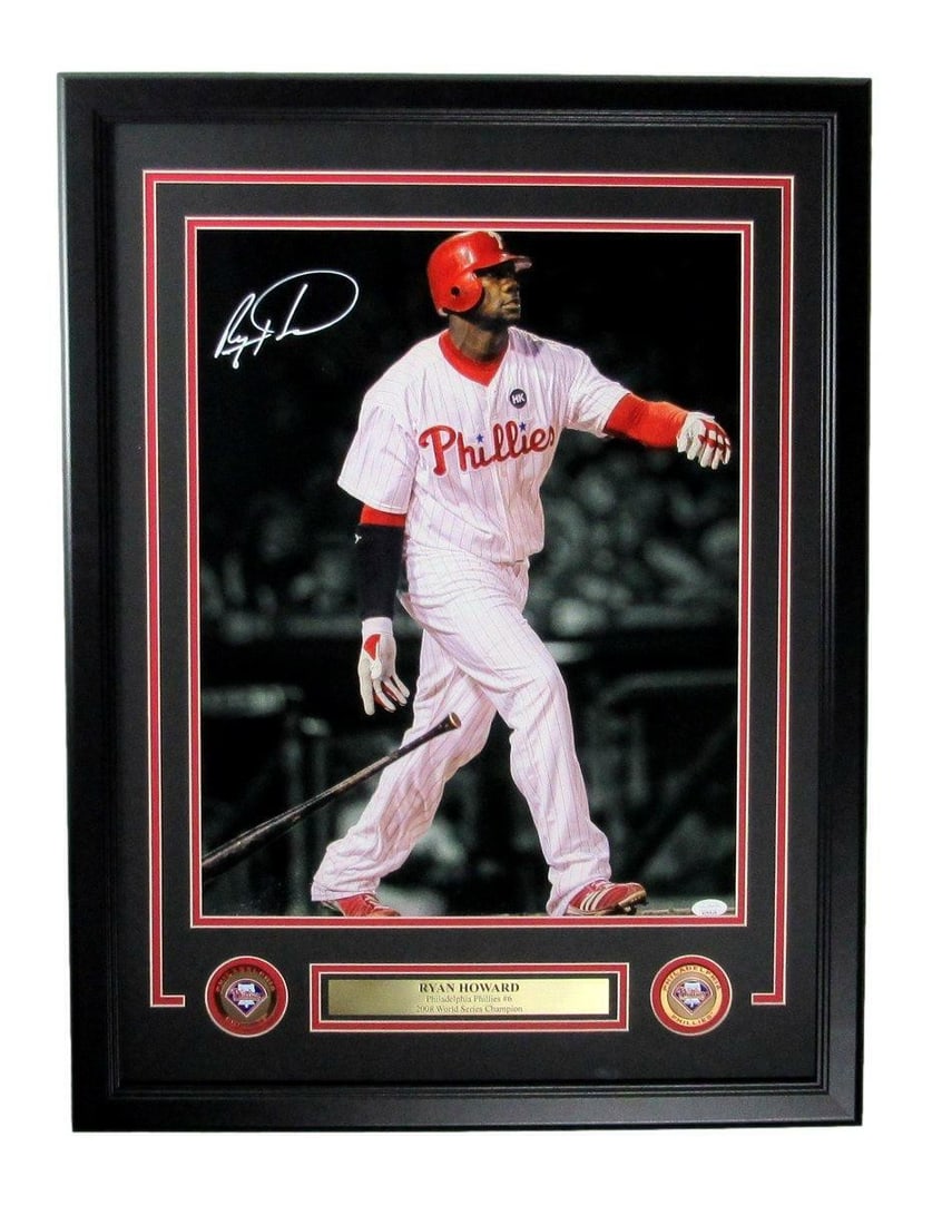 Ryan Howard Signed 16x20 Framed Photo Philadelphia Phillies JSA Authenticated (1 of 4)