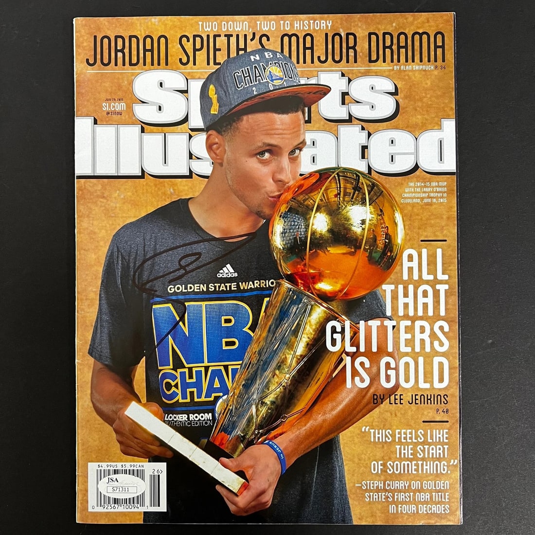 Stephen Curry Autographed Sports Illustrated Magazine JSA Certified (1 of 3)