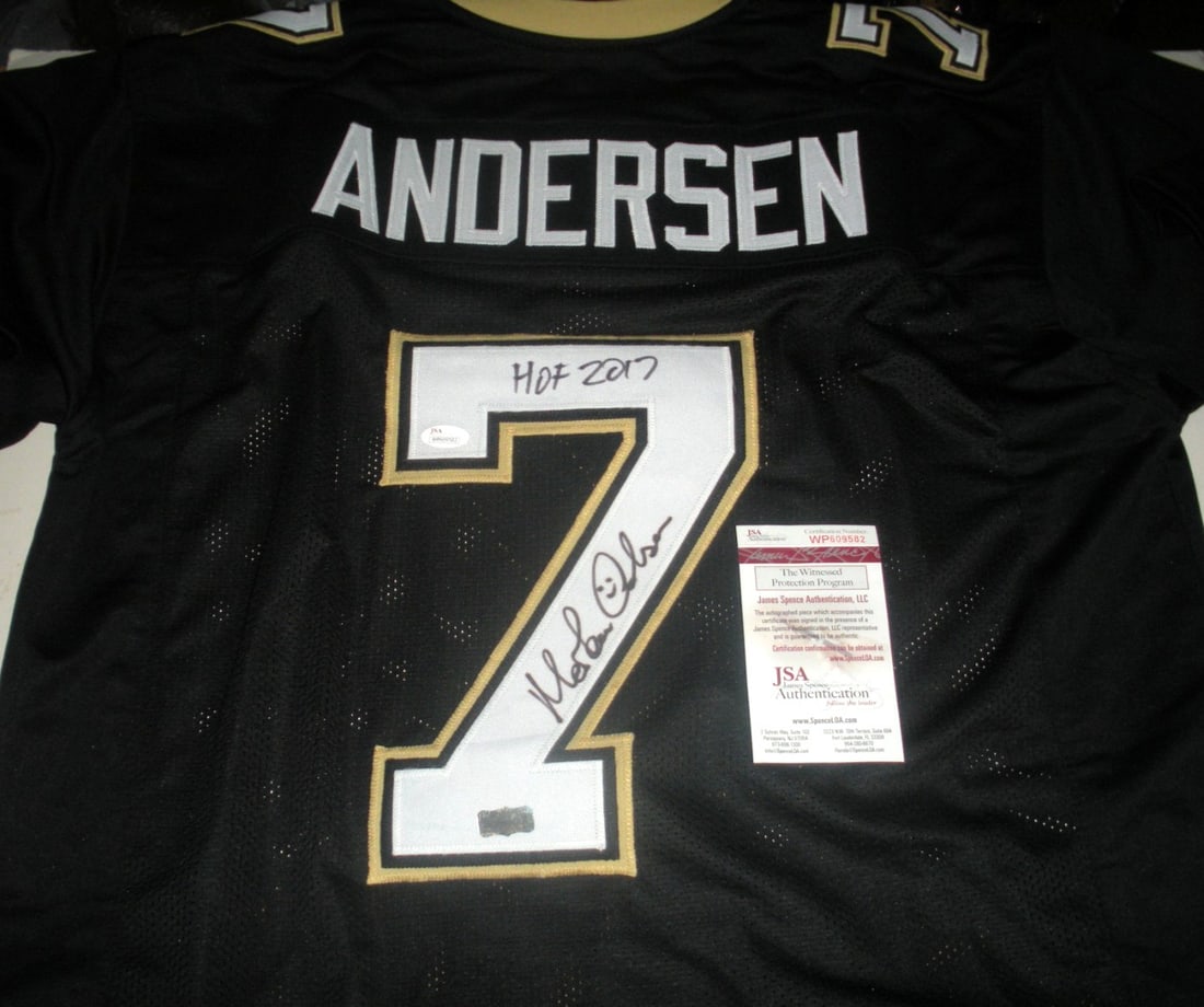 Morten Anderson New Orleans Saints HOF 2017 Signed Jersey with JSA COA (1 of 2)