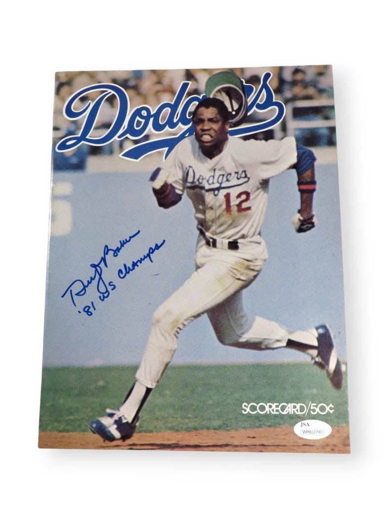 Dusty Baker Autographed 1978 Dodgers Scorecard Program JSA Authenticated (1 of 4)