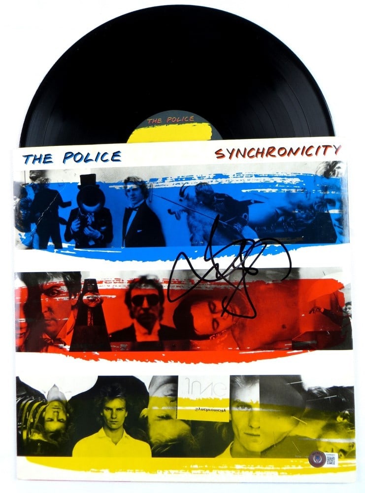 Stewart Copeland Autographed Record Album Cover The Police Beckett Authenticated (1 of 3)