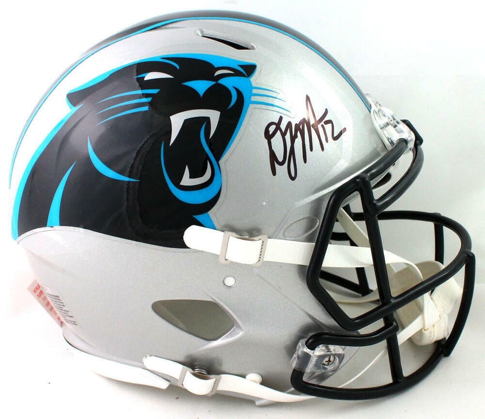 Carolina Panthers Full Size Speed Helmet Signed by DJ Moore Beckett Authenticated (1 of 5)