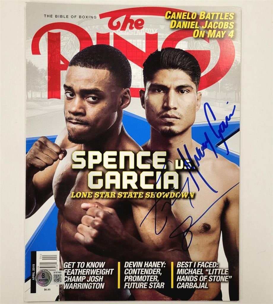 Ring Magazine autographed by Errol Spence Jr and Mikey Garcia Beckett authenticated (1 of 3)