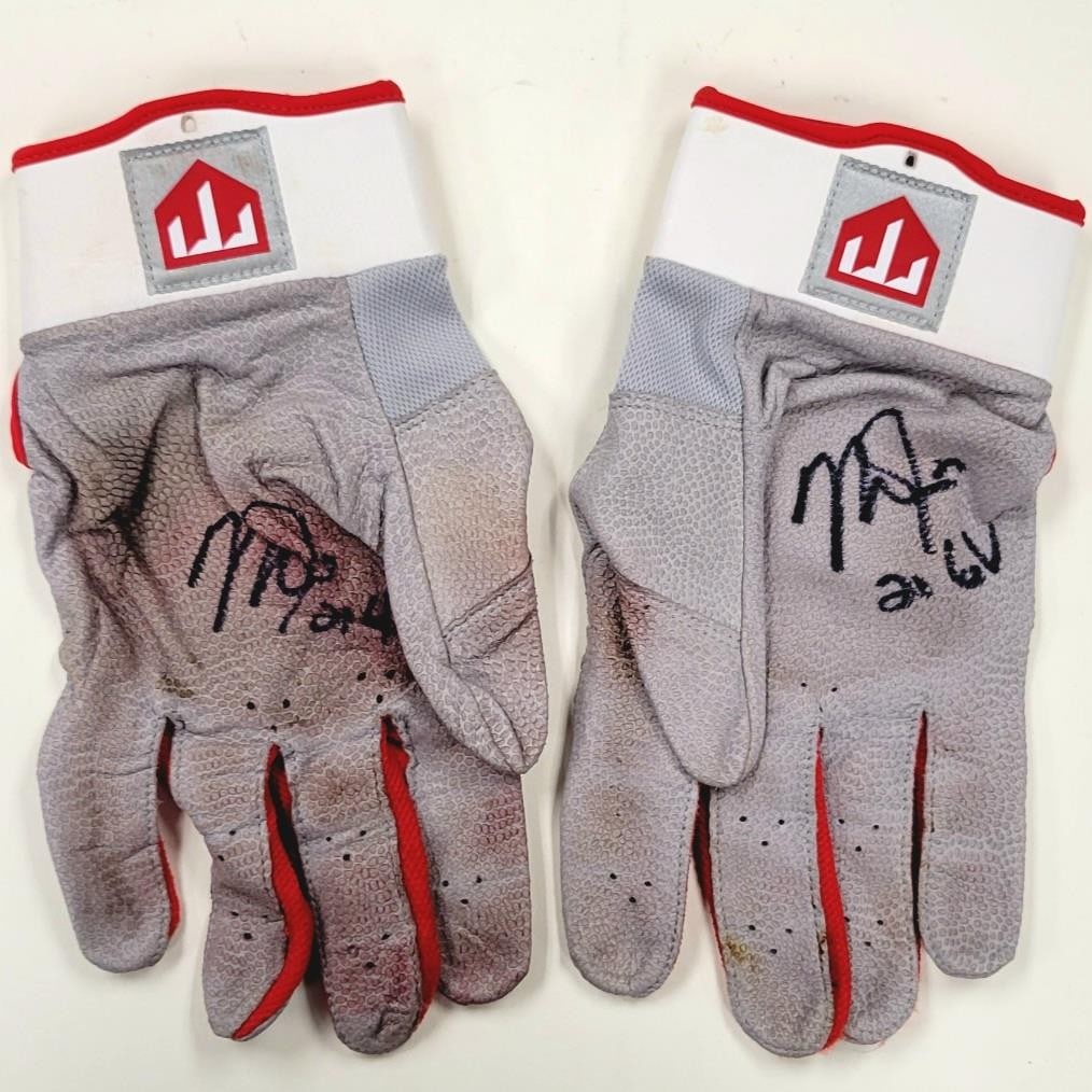 Mike Trout Signed 2021 Game Used Batting Gloves Los Angeles Angels (1 of 9)