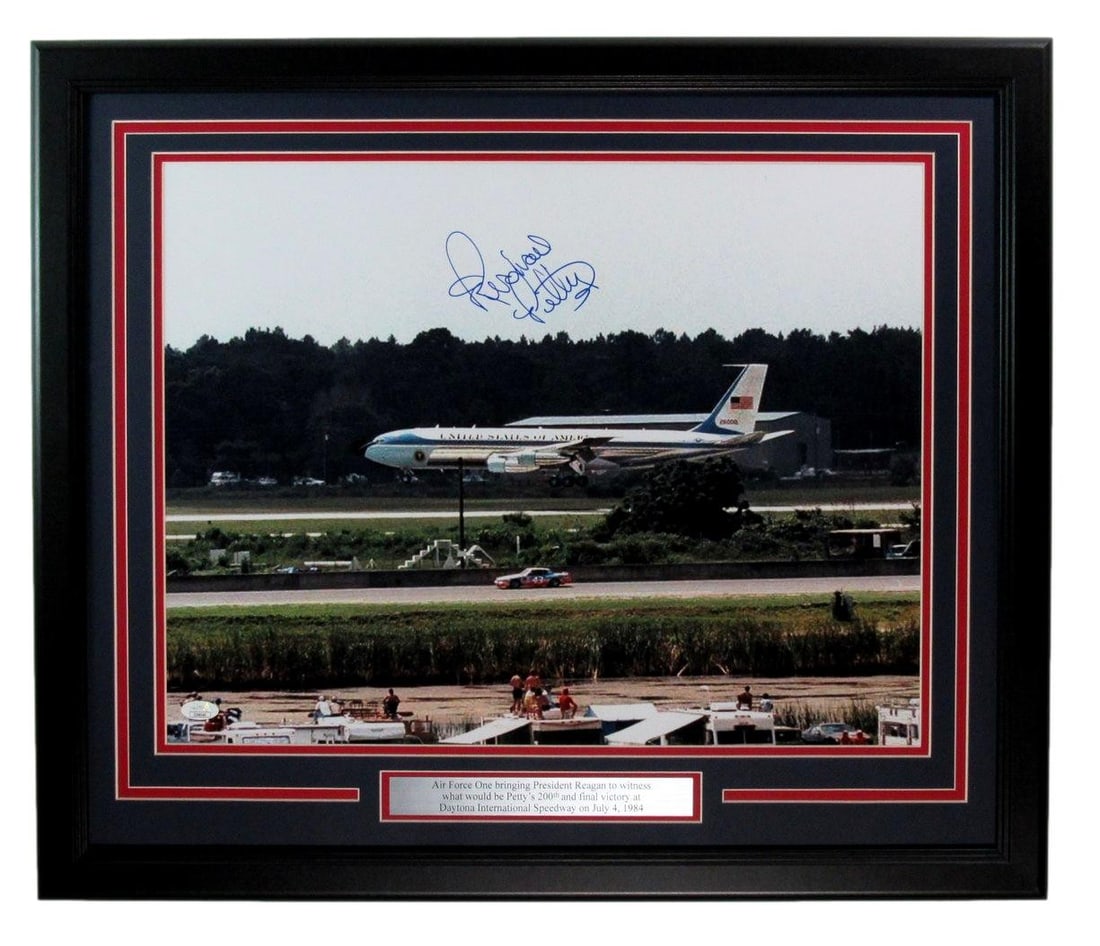 Framed 16x20 Photo Signed by Richard Petty with JSA Authentication (1 of 3)