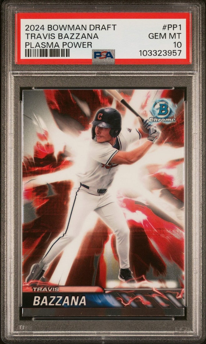 2024 Bowman Draft Travis Bazzana Plasma Power Card PSA 10 (1 of 2)